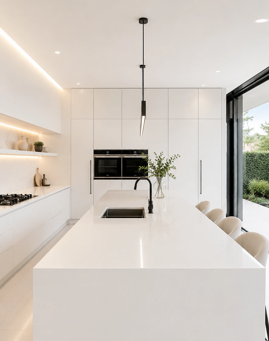 Solid White — Shown in situ